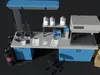 3D model Laboratory Workstation Lab Equipment Scene Pack VR / AR / low ...