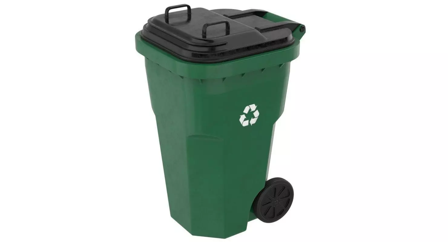 Garbage Container 1 Textured 3D model_0