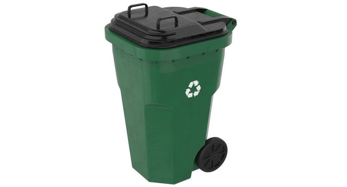 Garbage Container 1 Textured 3D model