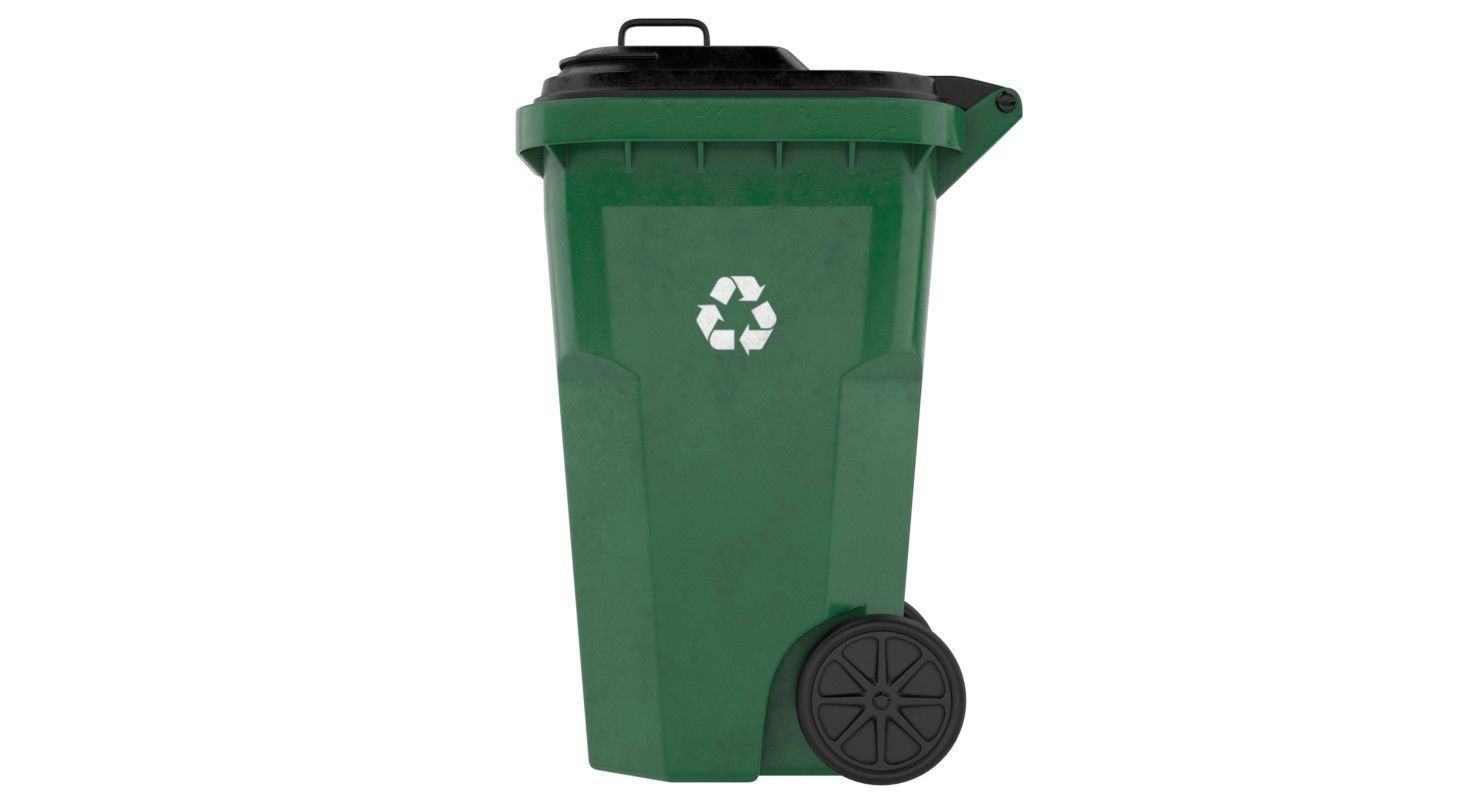 Garbage Container 1 Textured 3D model_3