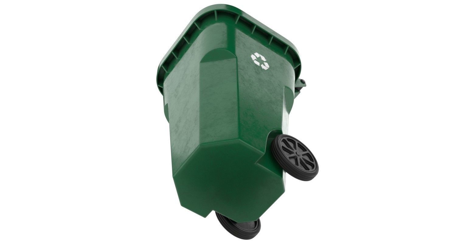 Garbage Container 1 Textured 3D model_4