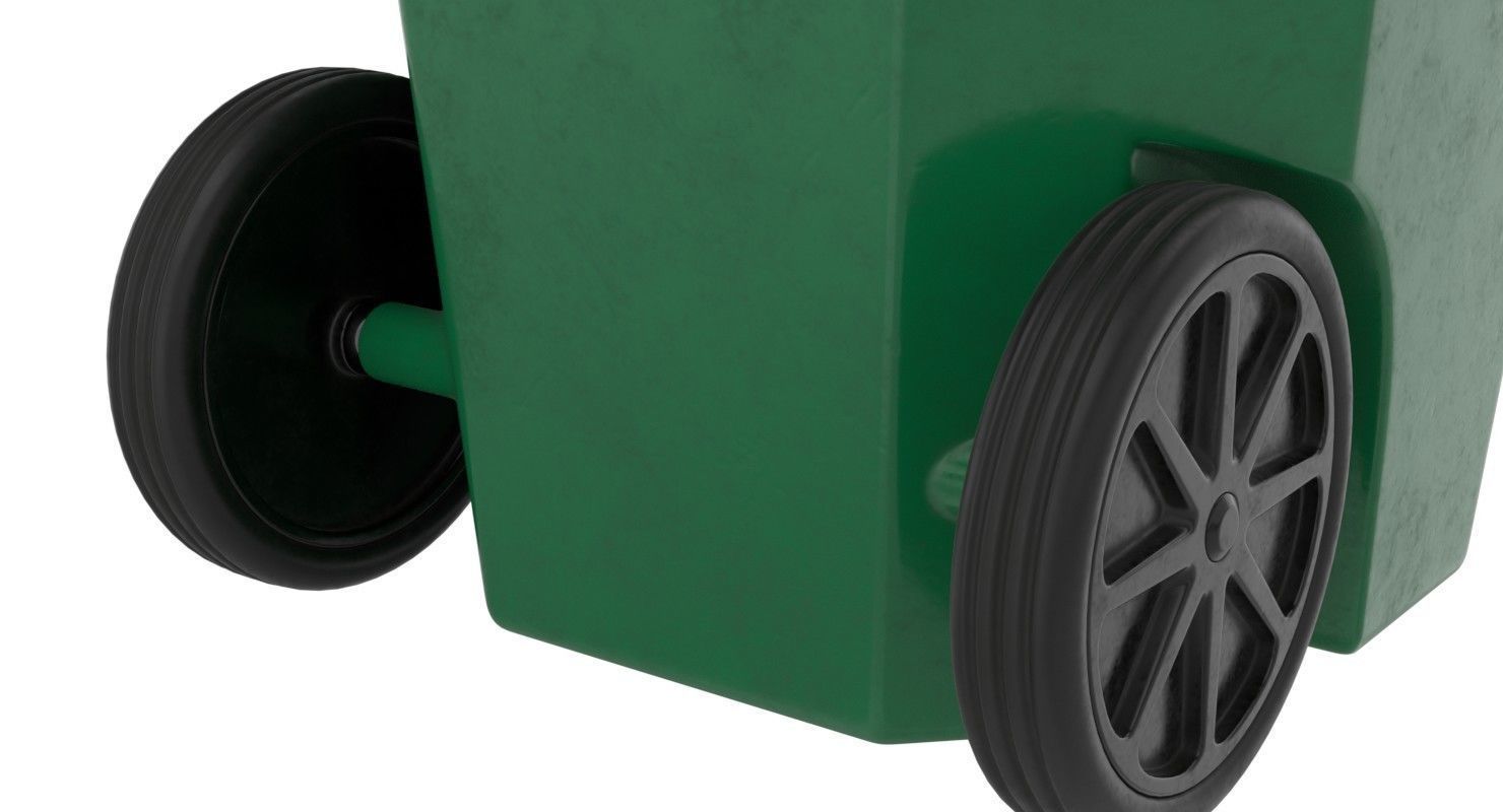 Garbage Container 1 Textured 3D model_5