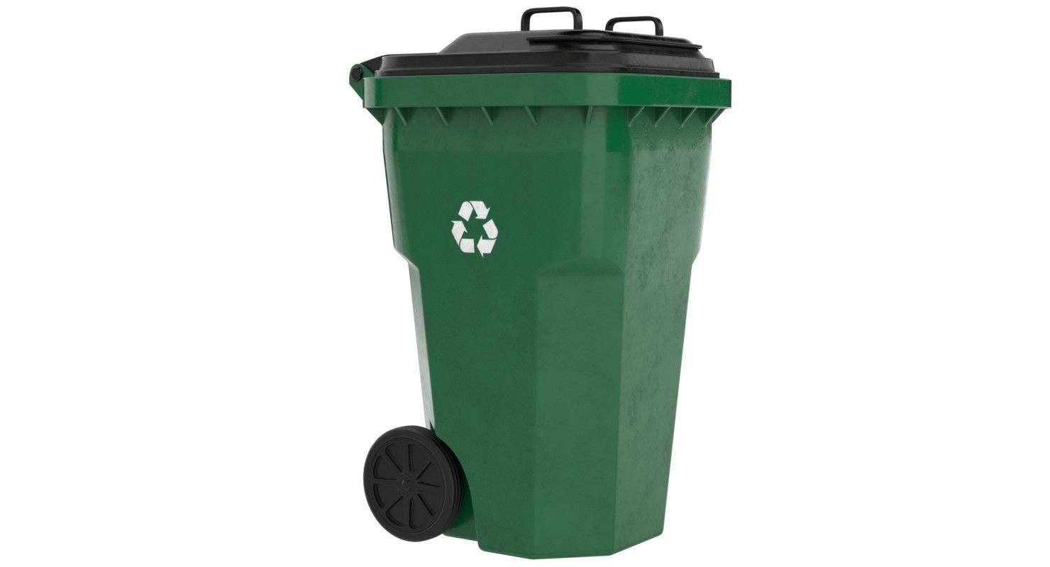 Garbage Container 1 Textured 3D model_1