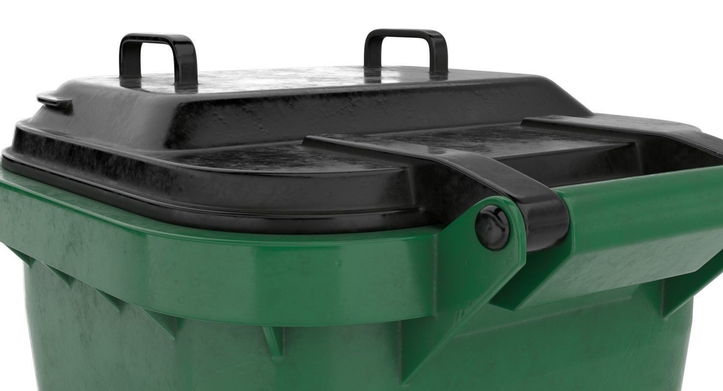 Garbage Container 1 Textured 3D model_6