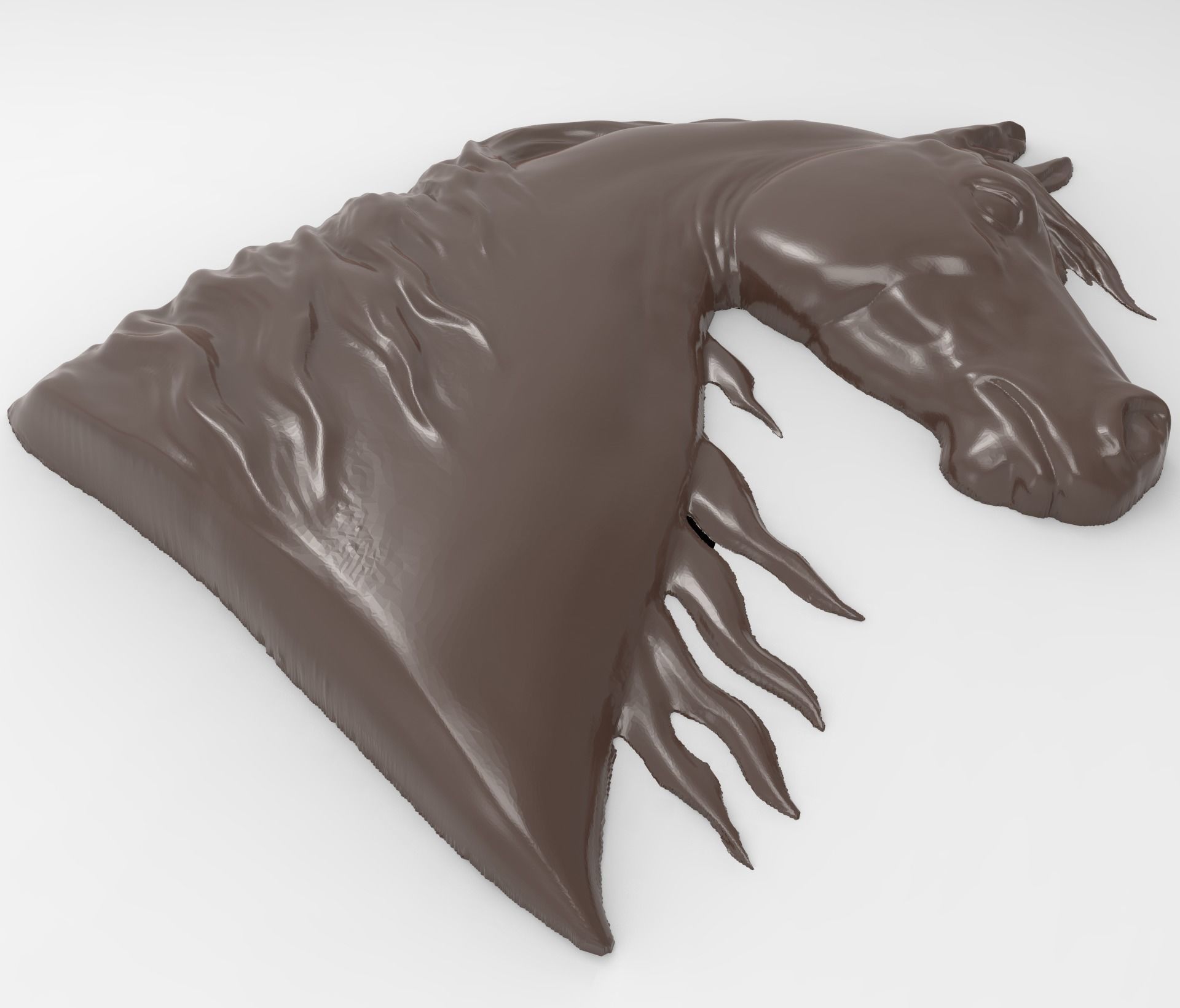 Horse head bas relief for CNC 3D print model_1