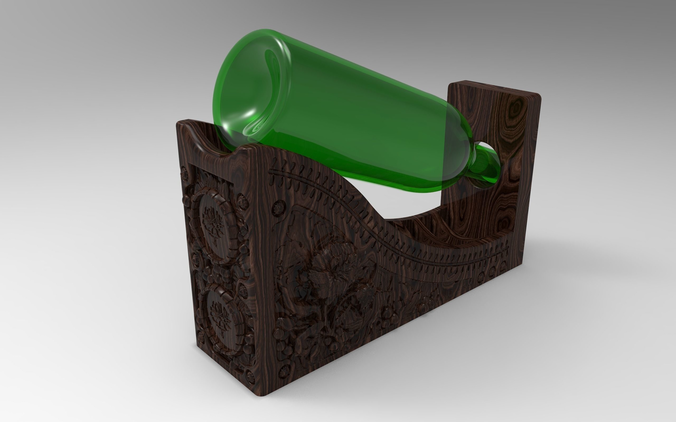 Wine bottle holder design for CNC machining