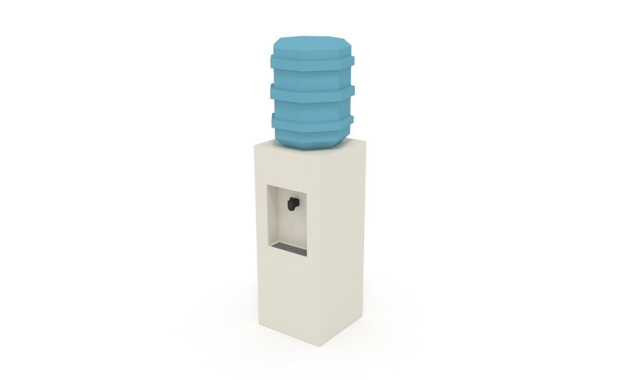 LowPoly Water Dispenser Free low-poly 3D model