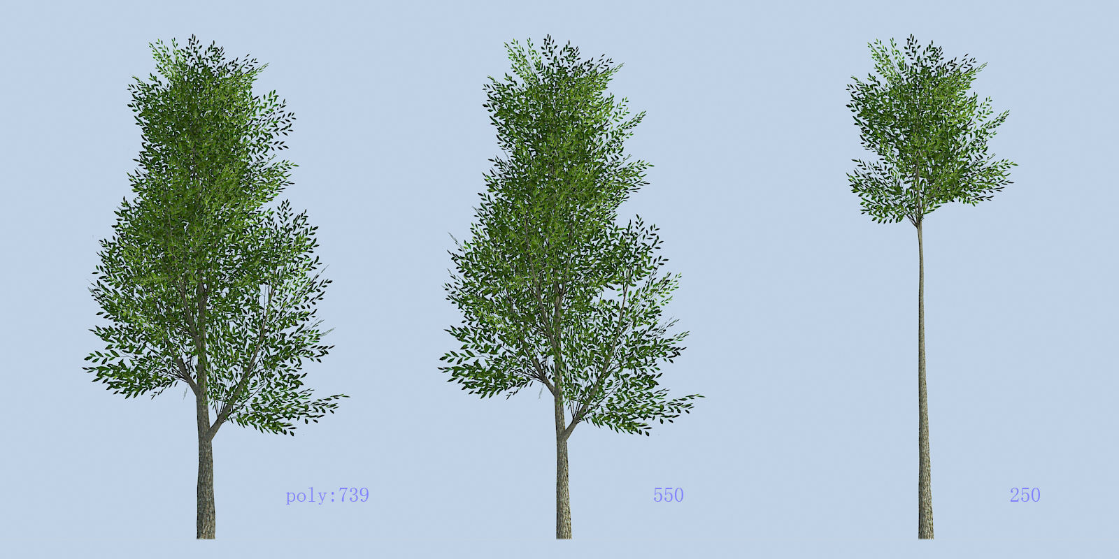 Lowpoly 3Dmodel tree VR AR game 3LOD number17 Low-poly 3D model_1