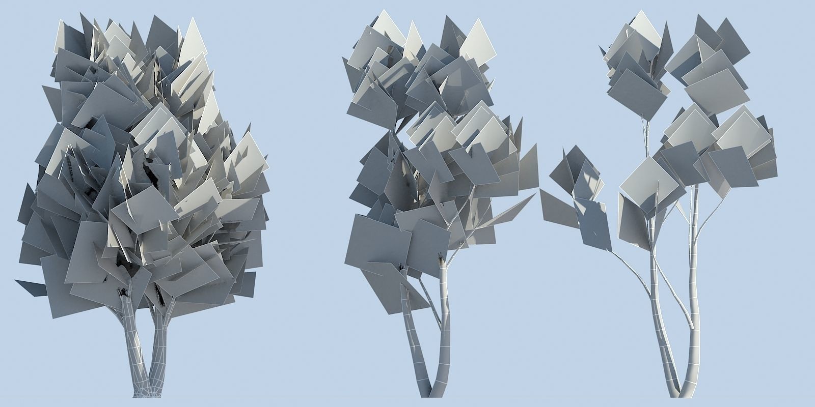 Lowpoly 3Dmodel tree VR AR game 3LOD number18 Low-poly 3D model_1