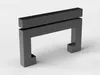 3D model Black Bedroom Bridge Storage Cabinet VR / AR / low-poly | CGTrader