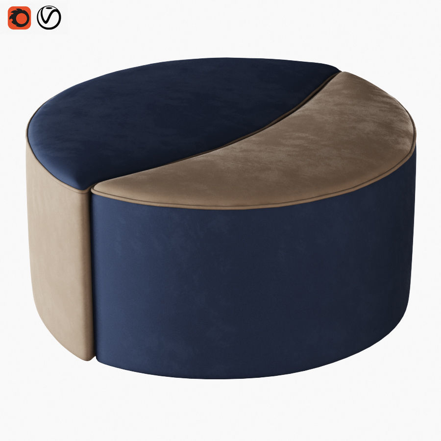 Pouf Bedding Atelier DayDream 3D model_2