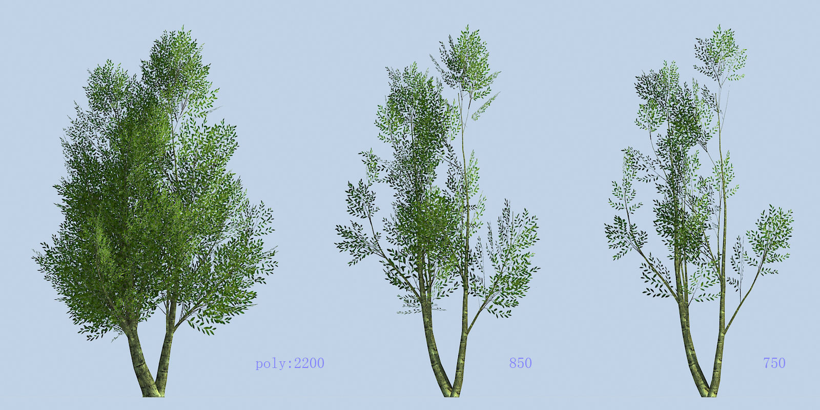 Lowpoly 3Dmodel tree VR AR game 3LOD number22 Low-poly 3D model_1