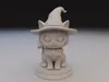 Cute Chibi Black Cat Witch Hat Halloween Statue Spooky Kitty 3D model ...