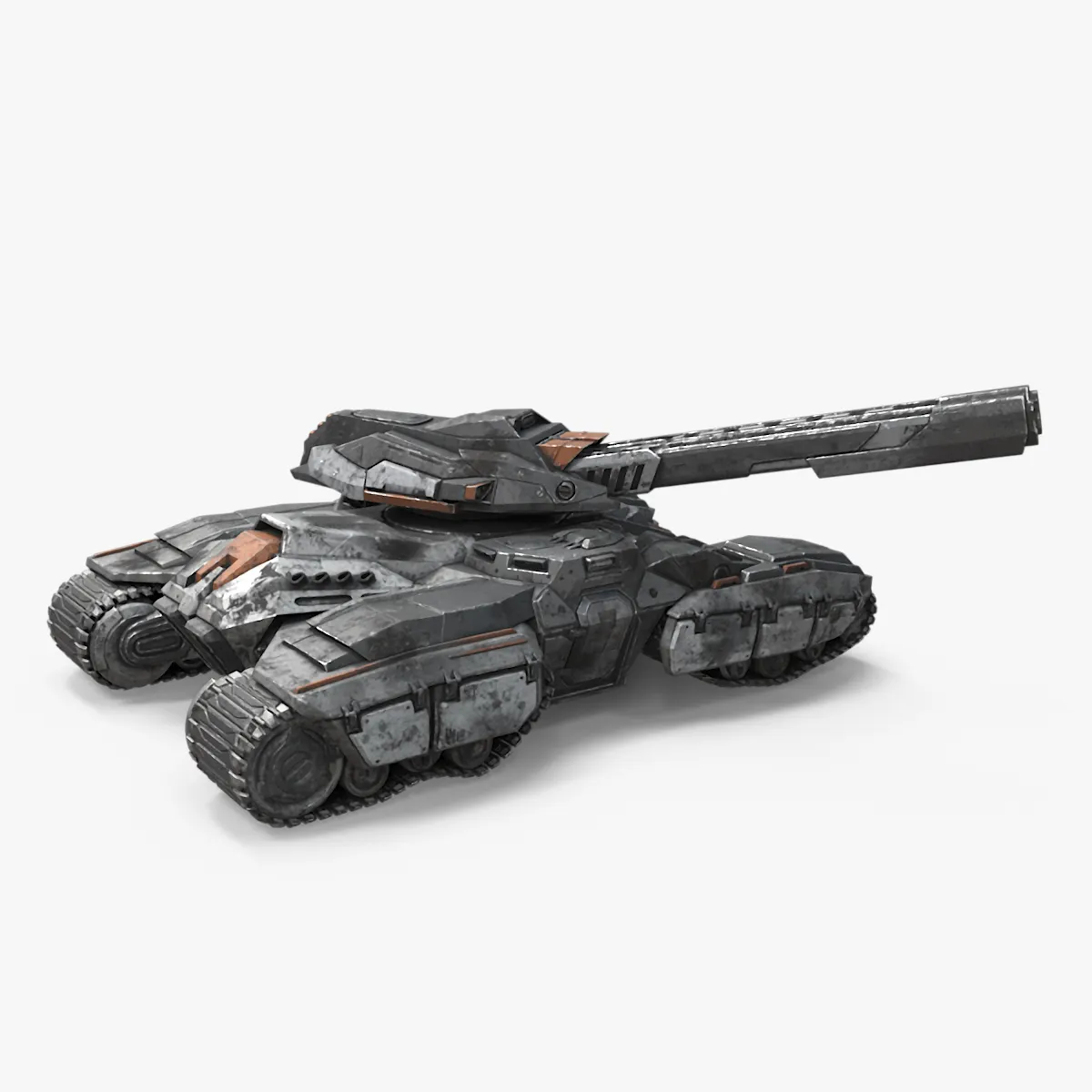 Fantastic Combat Tank with Damaged Rigged 3D model rigged | CGTrader