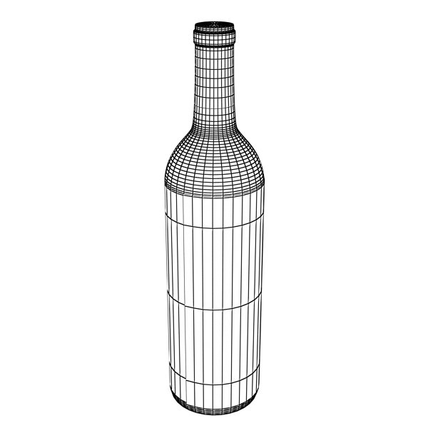 Wine Rack 6 and 2 Wine Bottles 3D model_30