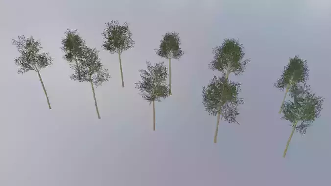 Collection of low poly Trees