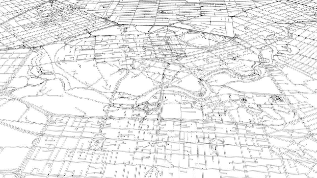 Adelaide Road Network and Streets 3D model_10