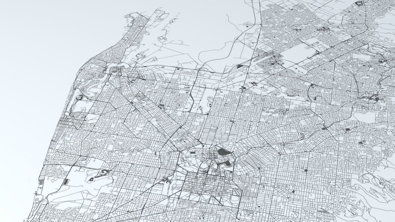 Adelaide Road Network and Streets 3D model_4