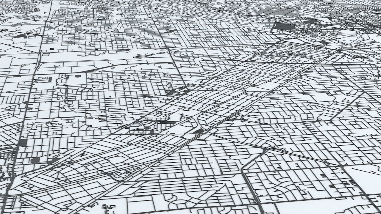 Adelaide Road Network and Streets 3D model_2