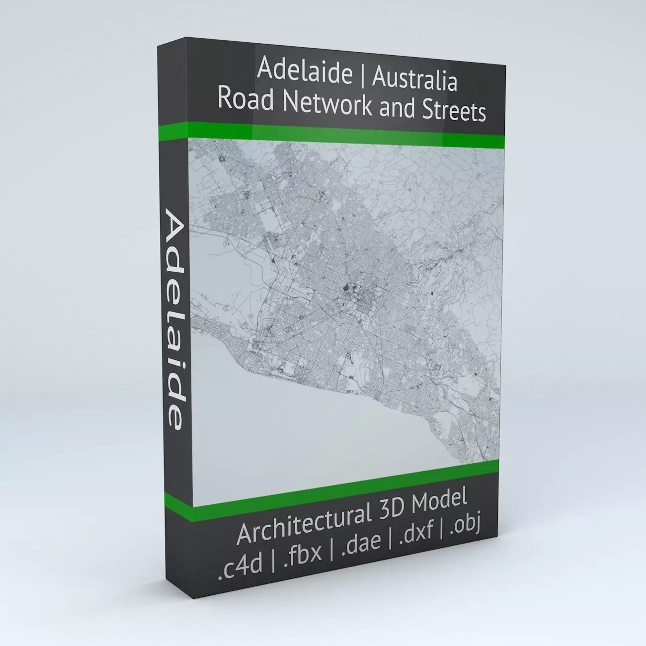 Adelaide Road Network and Streets 3D model_0