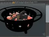 Outdoor Fire Pit with Firewood Open 3D model | CGTrader