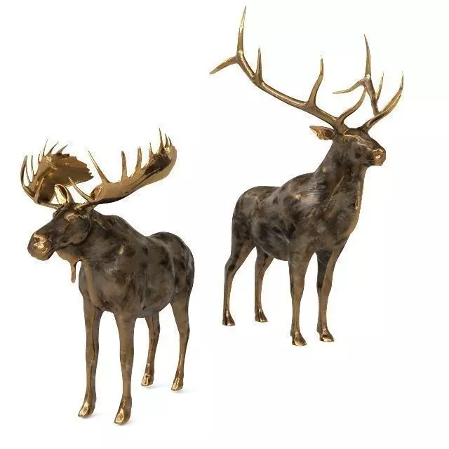 Deer and elk 3D model_0
