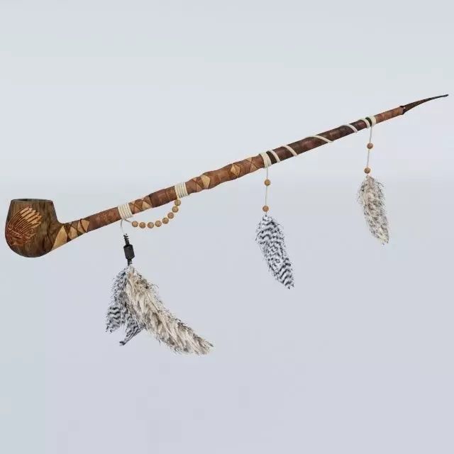 Peace-pipe pipe 3D model_0