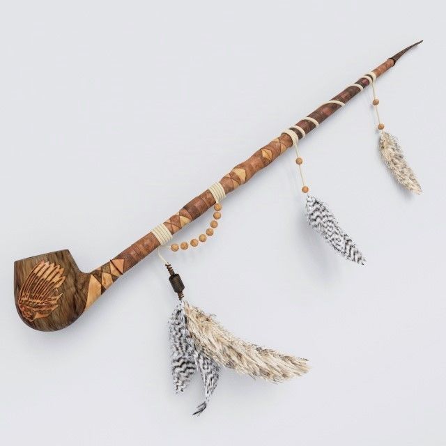 Peace-pipe pipe 3D model_1