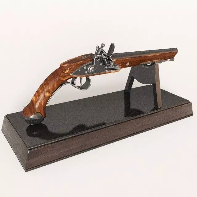 Flintlock  Pistol 3D model_0