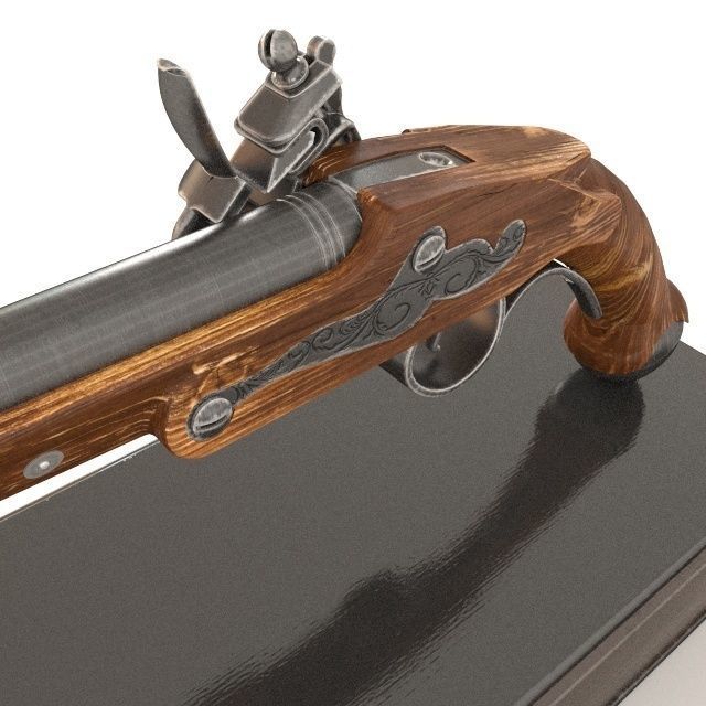 Flintlock  Pistol 3D model_2