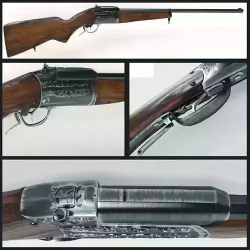 Gun  doublebarrel 3D model