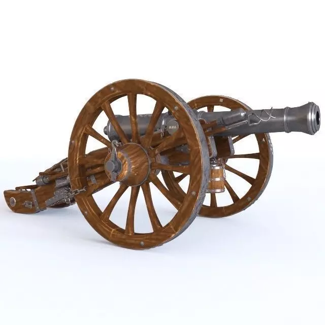 Old gun 3D model_0