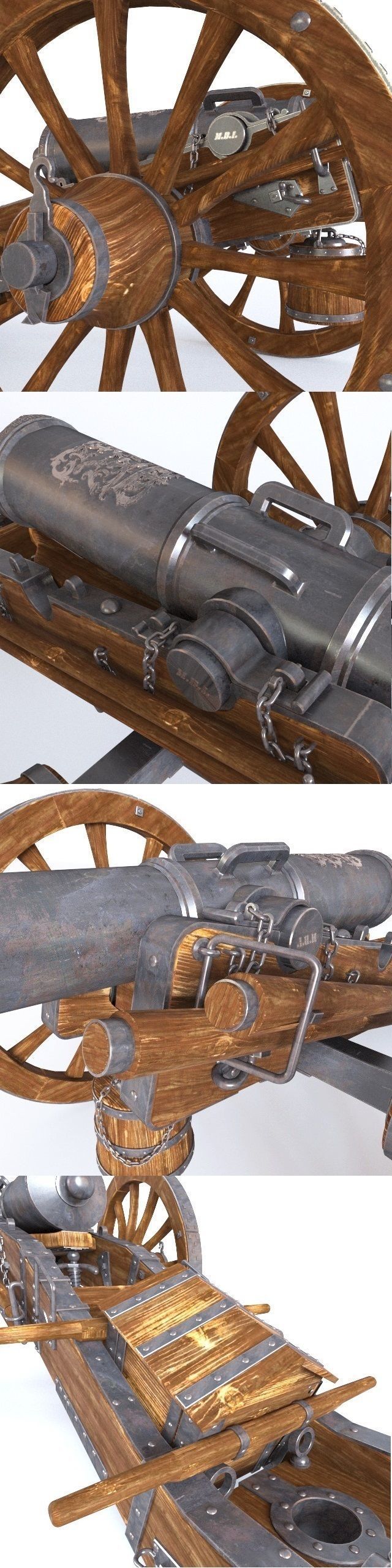Old gun 3D model_2