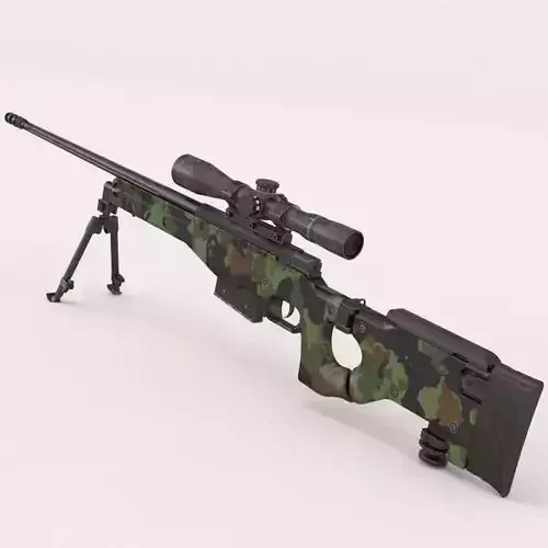 Sniperrifle camouflage rifle 3D model
