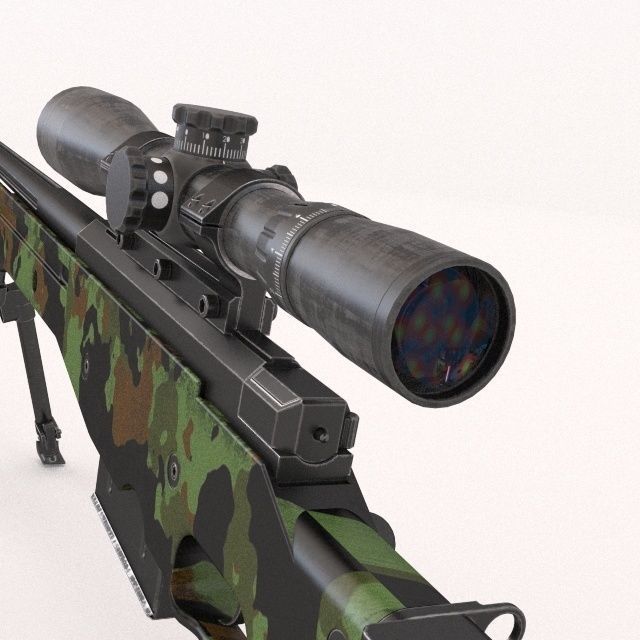 Sniperrifle camouflage rifle 3D model_1
