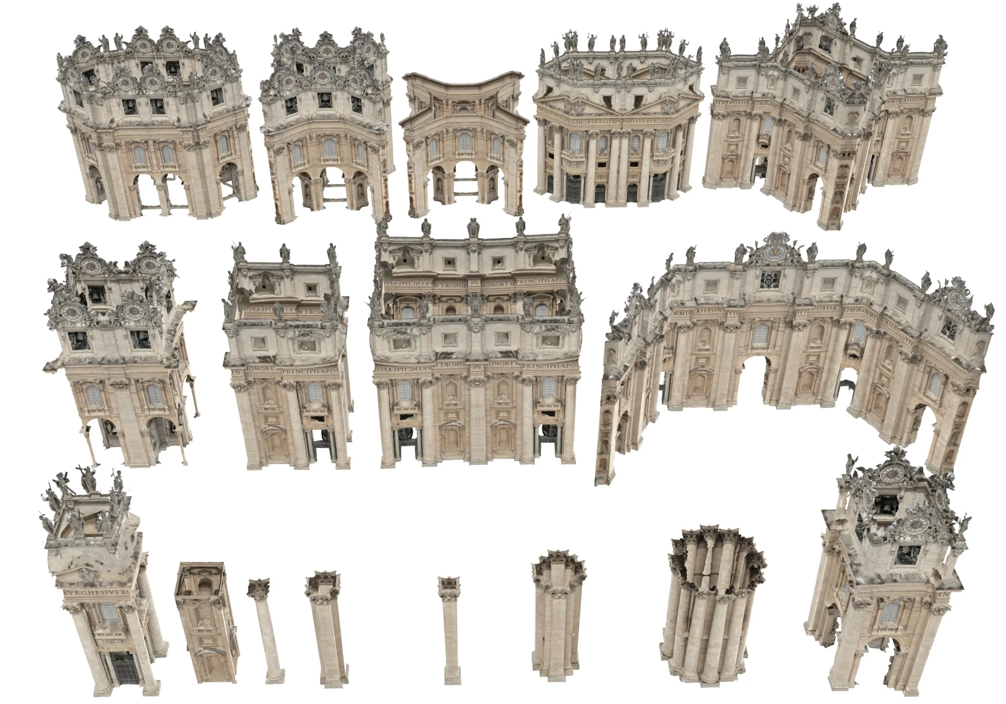 Italy Map Colored In 3D model Italian Facades Pack VR / AR / low-poly | CGTrader