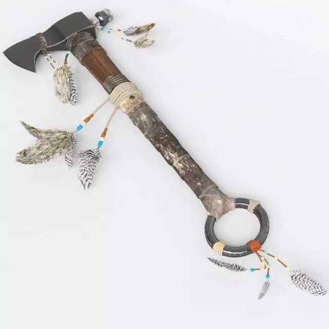 Tamohawk native american axe 3D model_0