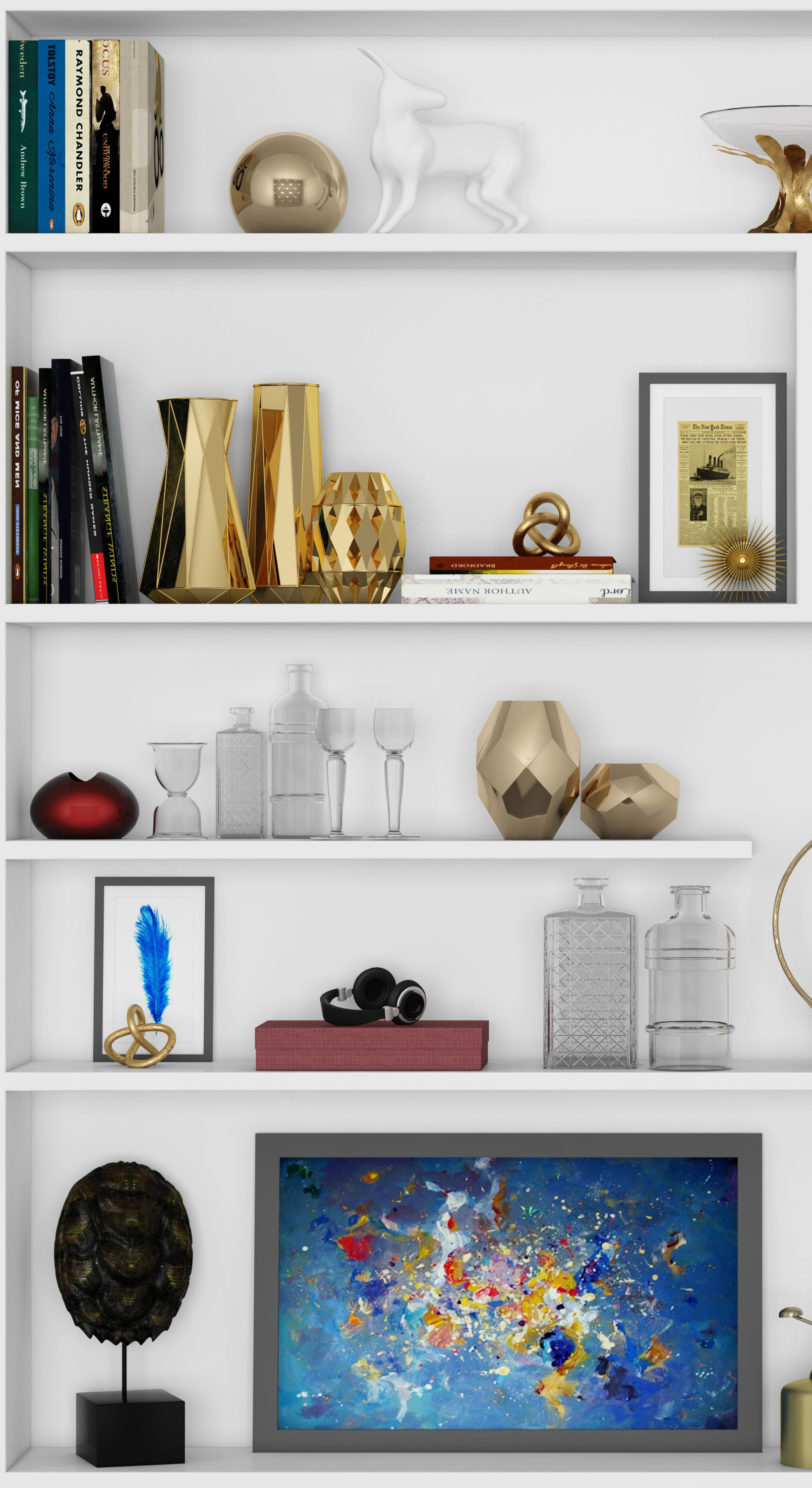 decorative set number Shelves 37 3D model_3