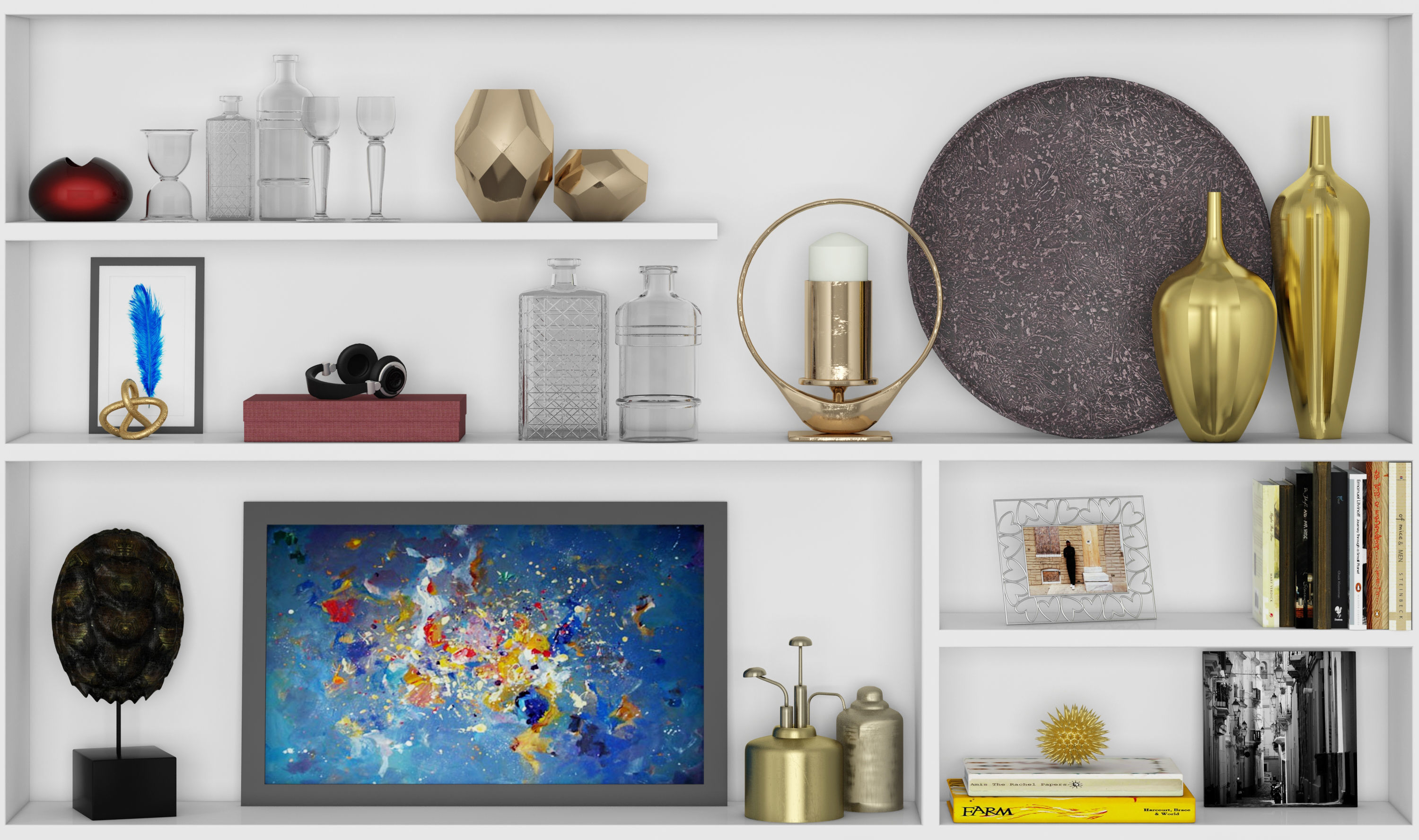 decorative set number Shelves 37 3D model_4