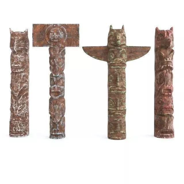 Totem poles - 3D model_0