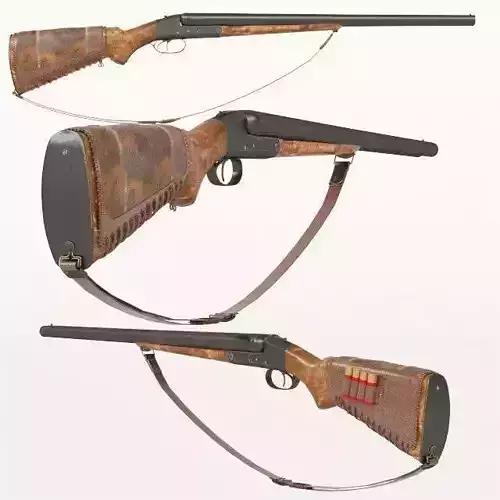12gauge duble barrel 3D model