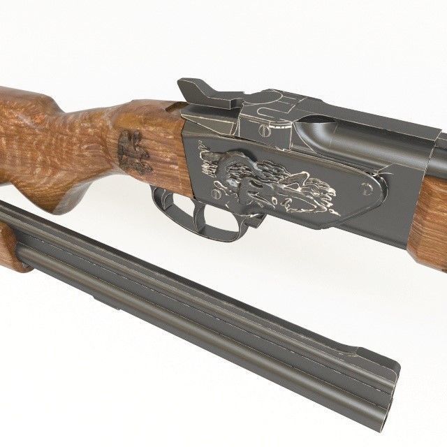 12gauge single  barrel 3D model_1