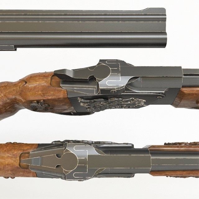 12gauge single  barrel 3D model_5