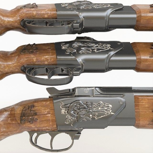 12gauge single  barrel 3D model_4