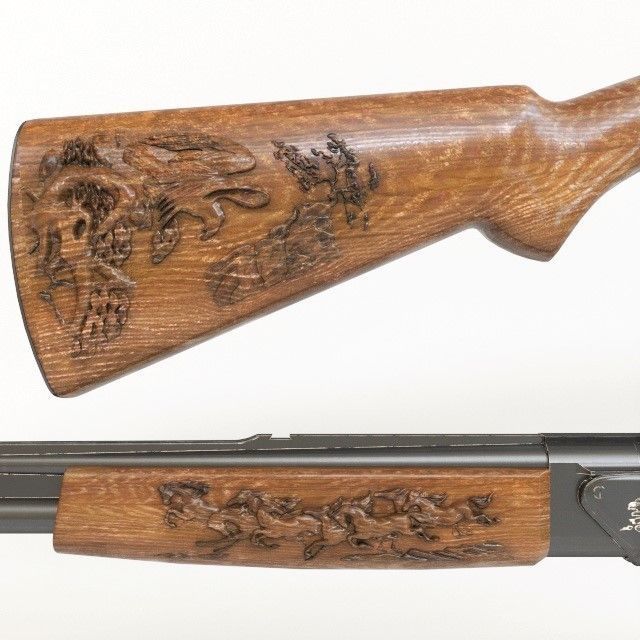 12gauge single  barrel 3D model_2