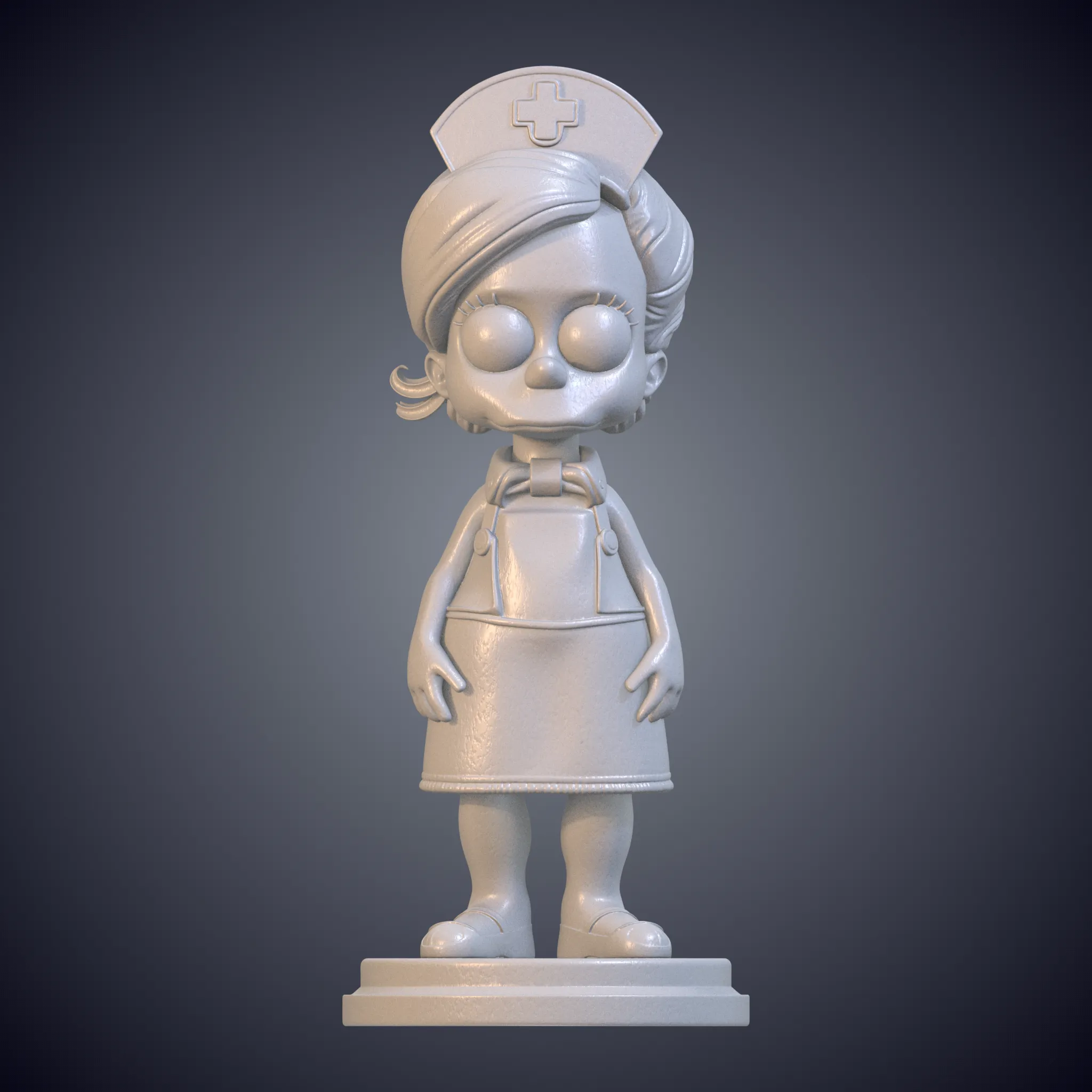 Cute Cartoon Nurse Girl Medical Character Statue GPM-516 3D model 3D ...