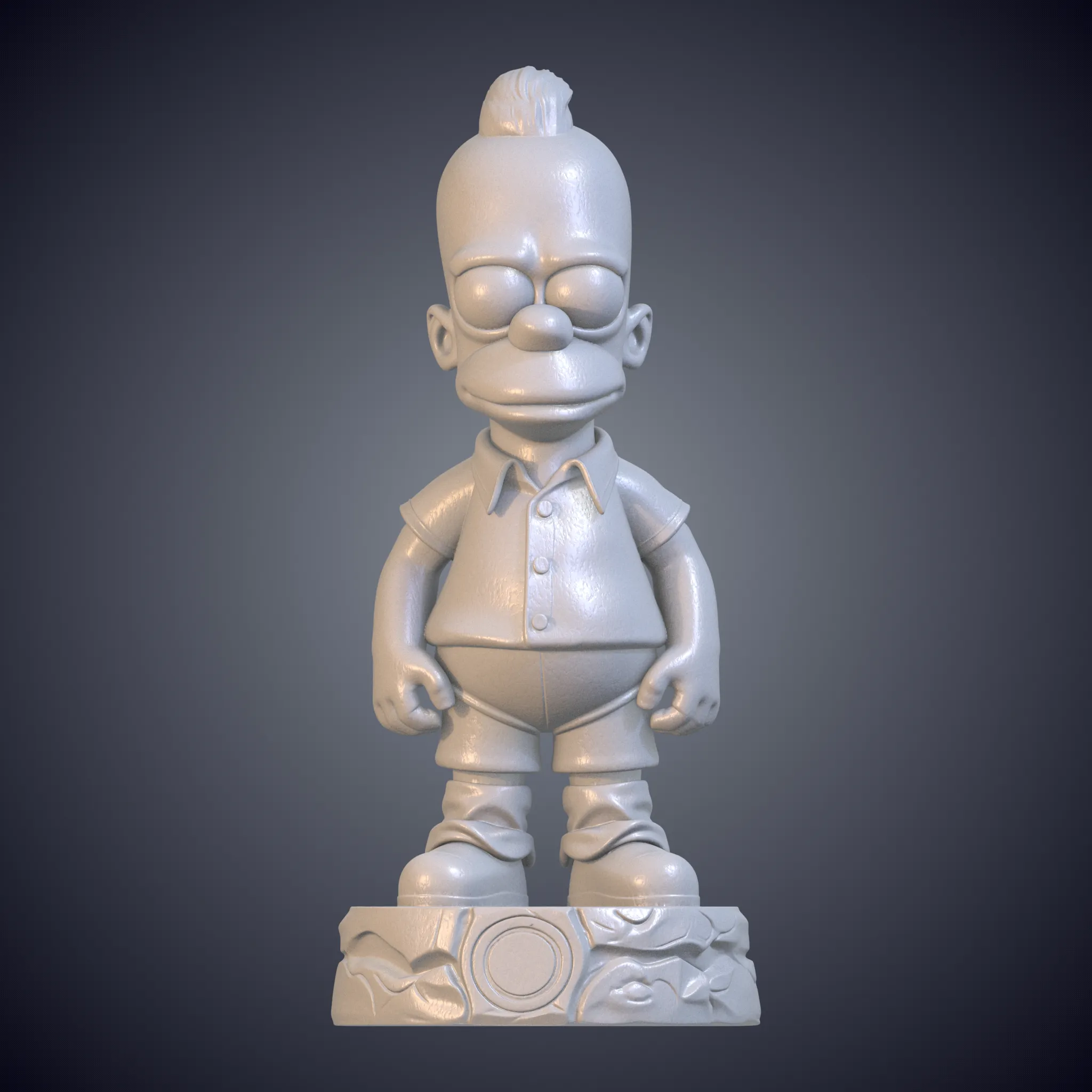 Mohawk Tutorial Simpson Mohawk Boy Cartoon Character Figurine Statue GPM-520 3D model ...