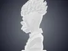 Simpson Tall Curly Hair Man Shirt Cartoon Bust Statue GPM-528 3D model ...