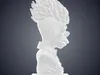 Simpson Tall Curly Hair Man Shirt Cartoon Bust Statue GPM-528 3D model ...