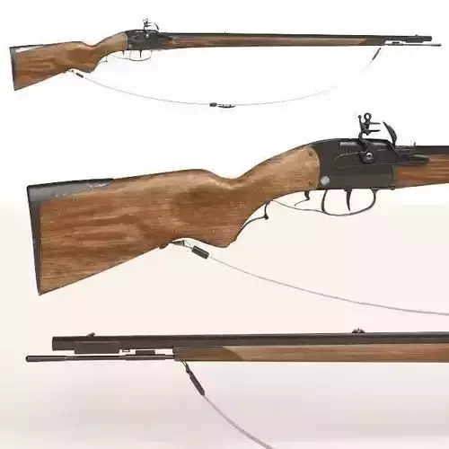 Longfire flintlock bolt action rifle 3D model
